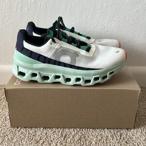 On Cloudmonster Undyed-White/Creek Road Running Shoes Men’s Size 9.5